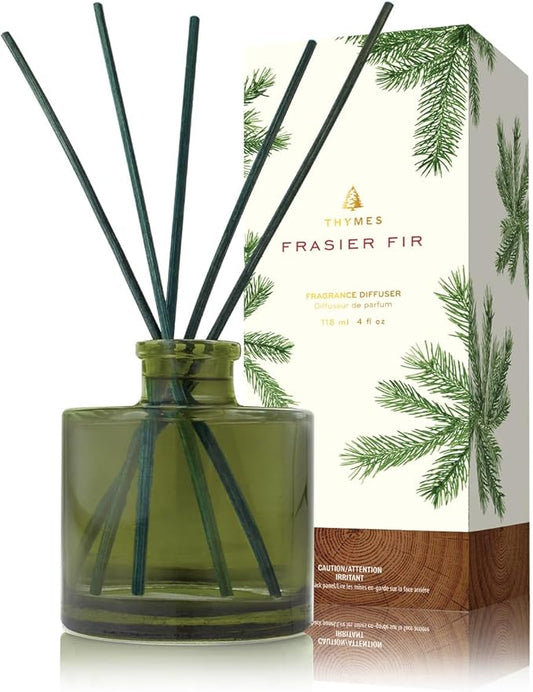 Frasier Fir Reed Diffuser Set - Luxury Home Fragrance with Frosted Glass Bottle